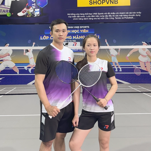 Áo cầu lông Taro TR025-A38 Nam - Tím chính hãng