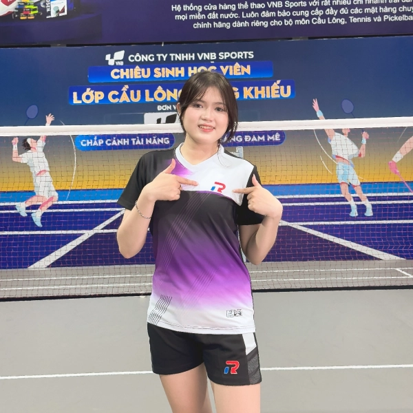 Áo cầu lông Taro TR025-A38 Nữ - Tím chính hãng