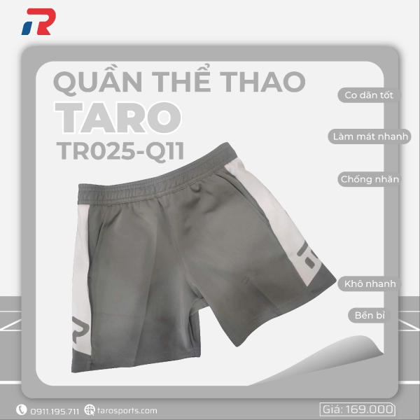Quần Cầu Lông Taro TR025-Q11 Nữ - Xám Chính Hãng