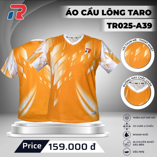 Áo cầu lông Taro TR025-A39 Nữ - Vàng
