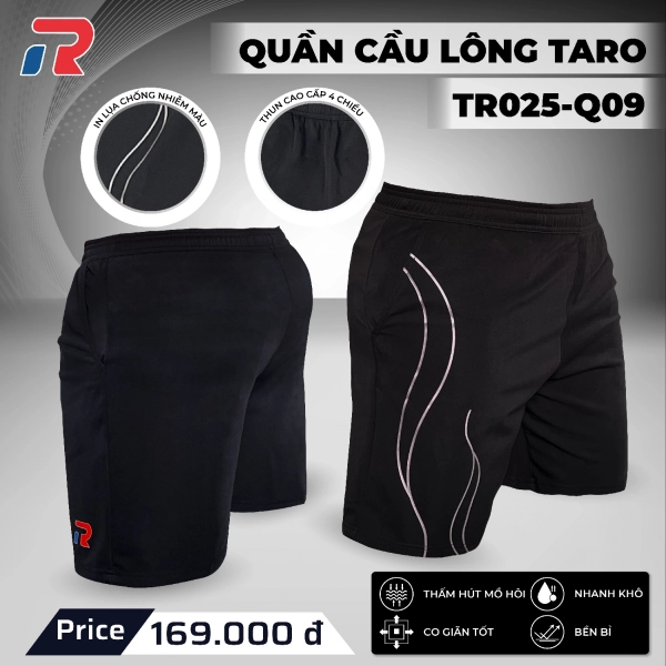 Quần Cầu Lông Taro TR025-Q09 Nữ - Đen Chính Hãng