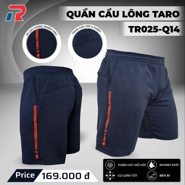 Quần cầu lông Taro TR025-Q14 Nữ - Xanh đen
