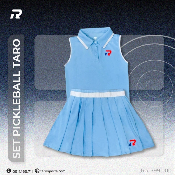 Set Pickleball Taro TR025-SE02 - Xanh Biển Chính Hãng